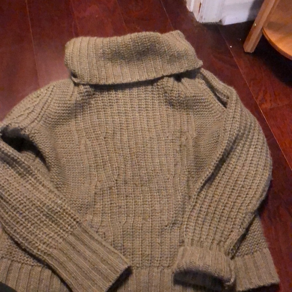 Banana Republic army green turtleneck sweater